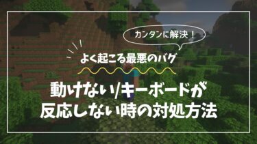 【マイクラ】動けない/キーボードが反応しないバグの対処方法【Java版/統合版】